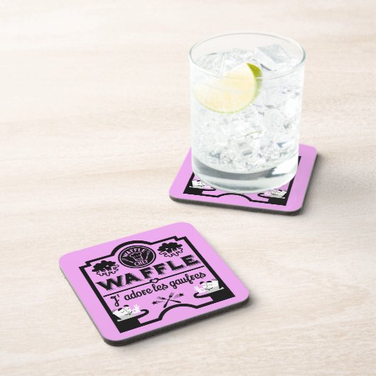 Belgien Waffeln Getränkeuntersetzer (Rechte Seite)