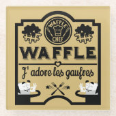 Belgien Waffeln Glasuntersetzer (Vorderseite)
