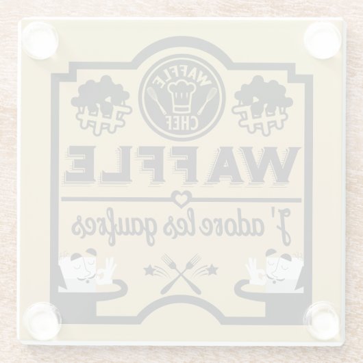 Belgien Waffeln Glasuntersetzer (Rückseite)