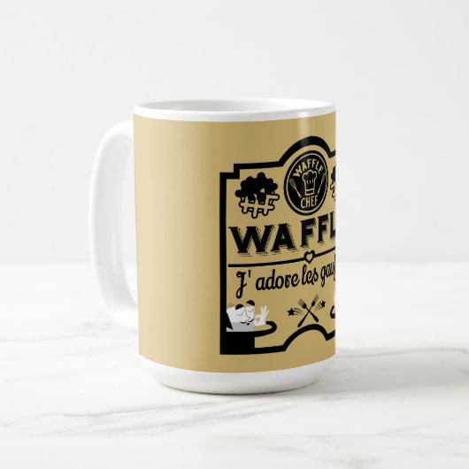 Belgien Waffeln Kaffeetasse (Vorderseite Links)