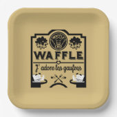 Belgien Waffeln Pappteller (Vorderseite)