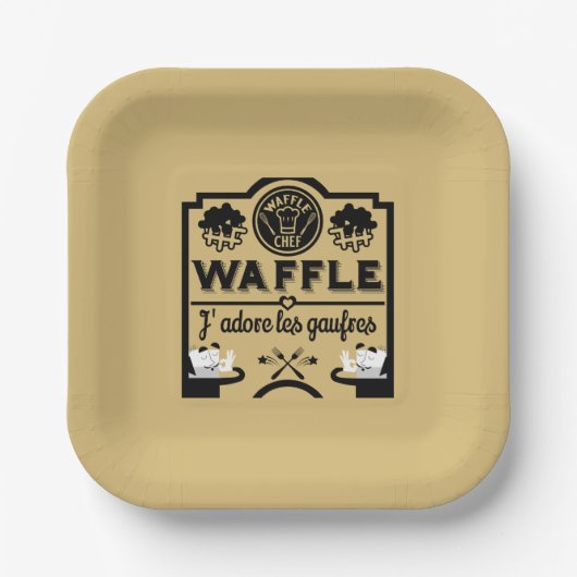 Belgien Waffeln Pappteller (Vorderseite)