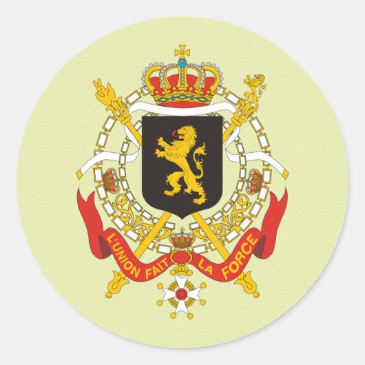 Belgien-Wappen im Detail Runder Aufkleber (Vorderseite)