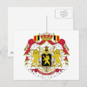 Belgien Wappen Postkarte (Vorne/Hinten)