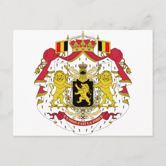 Belgien Wappen Postkarte (Vorderseite)