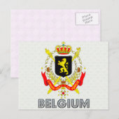 Belgien-Wappen Postkarte (Vorne/Hinten)