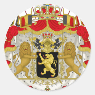 Belgien-Wappen Runder Aufkleber