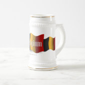 Belgien Waving Flag Bierglas (VorderseiteRechts)
