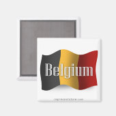 Belgien Waving Flag Magnet (Vorderseite/Rückseite)