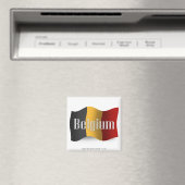 Belgien Waving Flag Magnet (In Situ (Geschirrspüler))