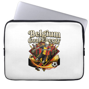 Belgien Ziel Energie Skelett Stürmer Nationen Fett Laptopschutzhülle