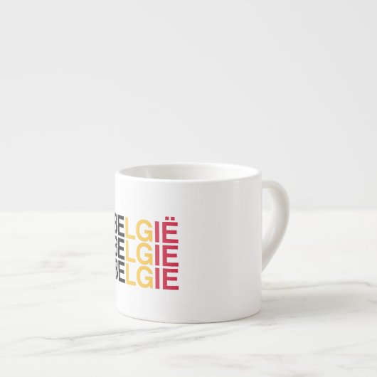 BELGIENFahne Espressotasse (Vorderseite Rechts)