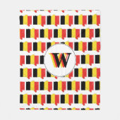 BELGIENFahne für Monogramm Fleecedecke (Vorderseite)