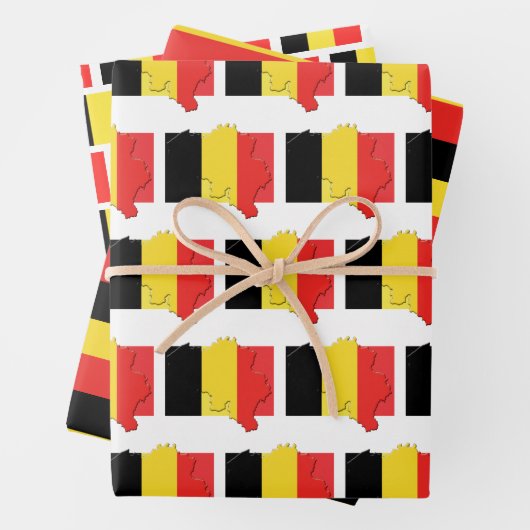 BELGIENFahne Geschenkpapier Set (Beispiel)