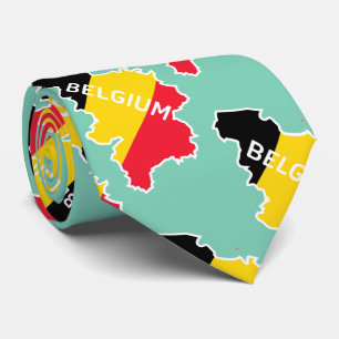 Belgienkarte und -flagge krawatte