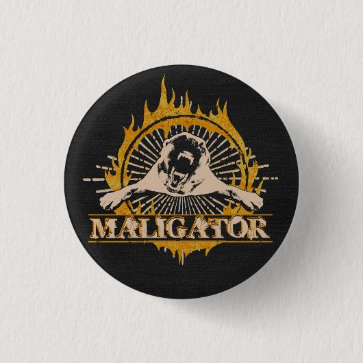 Belgier Malinois - belgischer Schäfer - Maligator Button (Vorderseite)