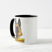 Belgier Malinois Headstudy Tasse (Vorderseite Links)