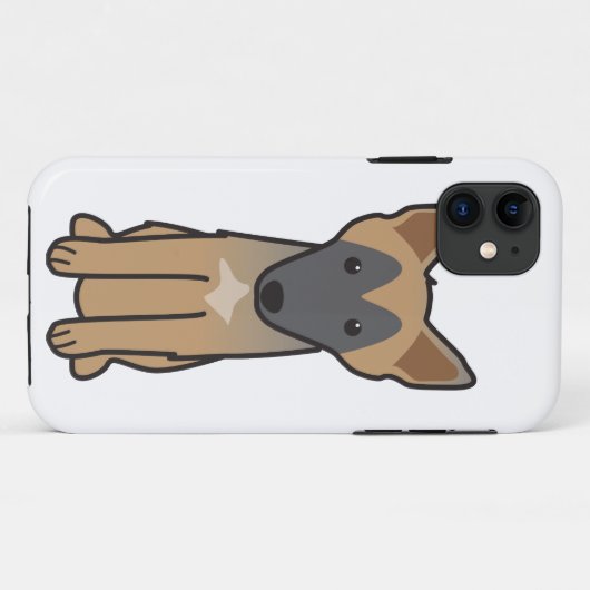 Belgier Malinois HundeCartoon Case-Mate iPhone Hülle (Rückseite (Horizontal))