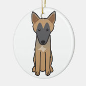 Belgier Malinois HundeCartoon Keramik Ornament (Links)