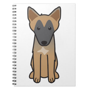 Belgier Malinois HundeCartoon Notizblock
