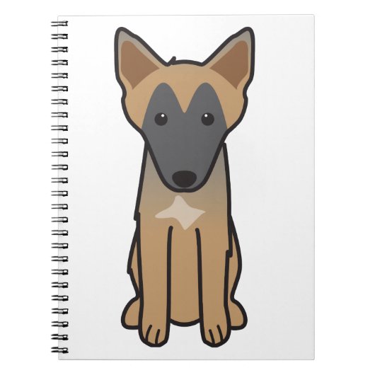 Belgier Malinois HundeCartoon Notizblock (Vorderseite)