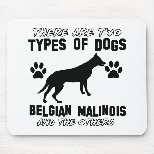 Belgier Malinois Hundeentwürfe Mousepad (Vorne)