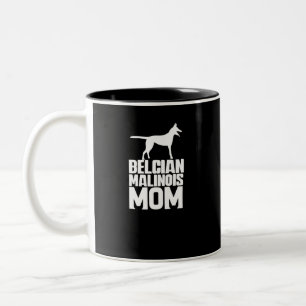 Belgier Malinois Mama-Weiß-Text Zweifarbige Tasse