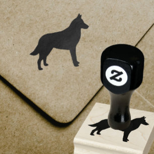 Belgier Malinois Silhouette Gummistempel