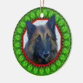 Belgier Tervuren glückliches Howliday Keramikornament (Links)