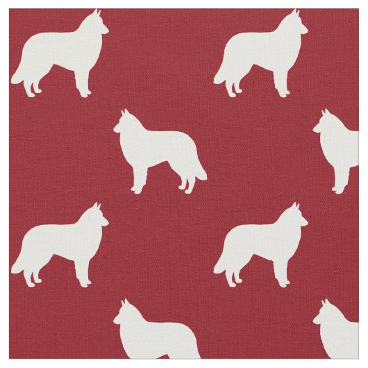 Belgier Tervuren Silhouette-Muster Stoff (Nahaufnahme)