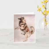 Belgier Tervuren springen! Karte (Gelbe Blume)