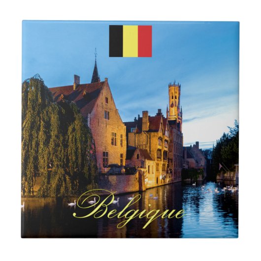 Belgique Medieval Brügge - Pro Foto Fliese (Vorderseite)