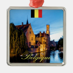 Belgique Medieval Brügge - Pro Foto Ornament Aus Metall