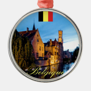 Belgique Medieval Brügge - Pro Foto Ornament Aus Metall