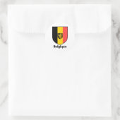 Belgique, Wappen/Belgien Runder Aufkleber (Tasche)