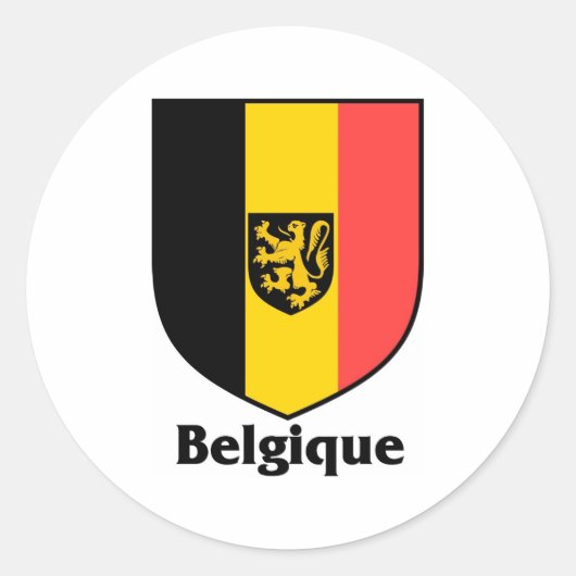 Belgique, Wappen/Belgien Runder Aufkleber (Vorderseite)
