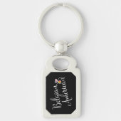 Belgisch American Entwined Hearrings Keyring Schlüsselanhänger (Vorderseite)