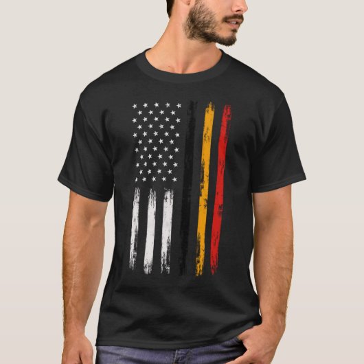Belgisch American Flag T Shirt - Pride Belgien USA (Vorderseite)