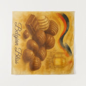 Belgisch Bliss-elegante belgische Schokolade Wandteppich (Vorderseite (Horizontal))
