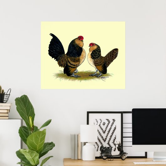 Belgisch d'Anvers Bantams: Quail Poster (Heimbüro)