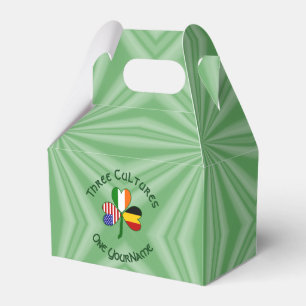 Belgisch Irisch Amerikanische Kleeblattflagge Pers Geschenkschachtel