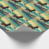 Belgisch Malinoi Beach Surfmalerei Geschenkpapier (Ecke)