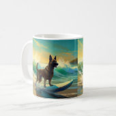 Belgisch Malinoi Beach Surfmalerei Kaffeetasse (Vorderseite Links)