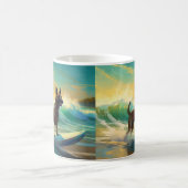 Belgisch Malinoi Beach Surfmalerei Kaffeetasse (Mittel)