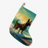 Belgisch Malinoi Beach Surfmalerei Kleiner Weihnachtsstrumpf (Vorderansicht (hängend))