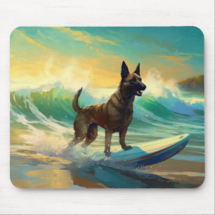 Belgisch Malinoi Beach Surfmalerei Mousepad