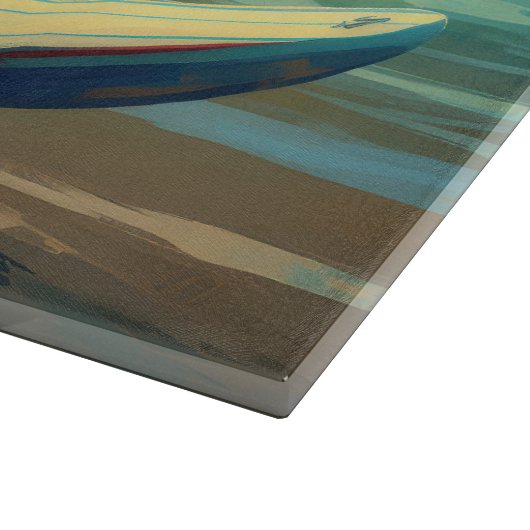 Belgisch Malinoi Beach Surfmalerei Schneidebrett (Ecke)