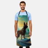 Belgisch Malinoi Beach Surfmalerei Schürze (Getragen)