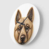 Belgisch Malinoi Dog 3D Inspiriert Große Wanduhr (Winkel)