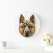 Belgisch Malinoi Dog 3D Inspiriert Große Wanduhr (Zuhause)